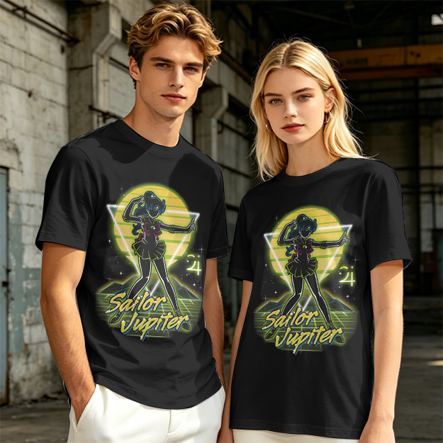 Sailor Jupiter Retro Neon Graphic T-Shirt