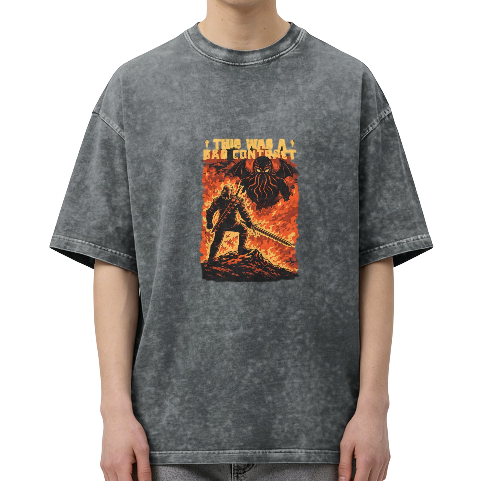 This Was A Bad Contract Dark Fantasy Graphic T-Shirt
