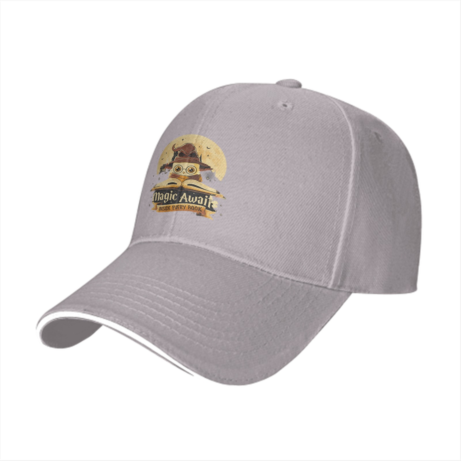 Magic Awaits Inside Every Book Owl Baseball Cap