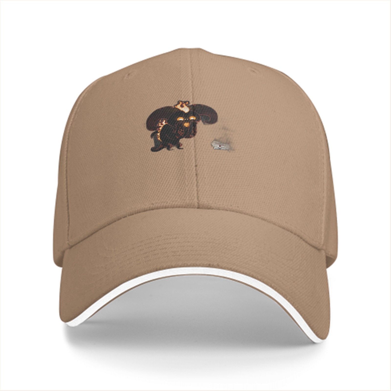 Black baseball cap with Balrog and small wolf graphic