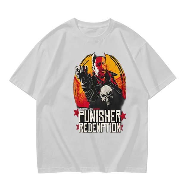 Olive Green Punisher Redemption Graphic T-Shirt