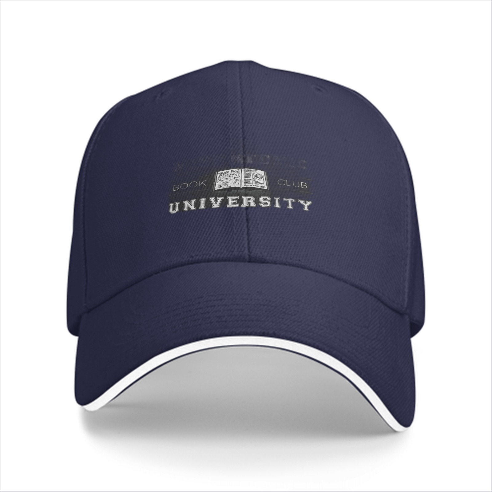 University Book Club Printed Black Baseball Cap