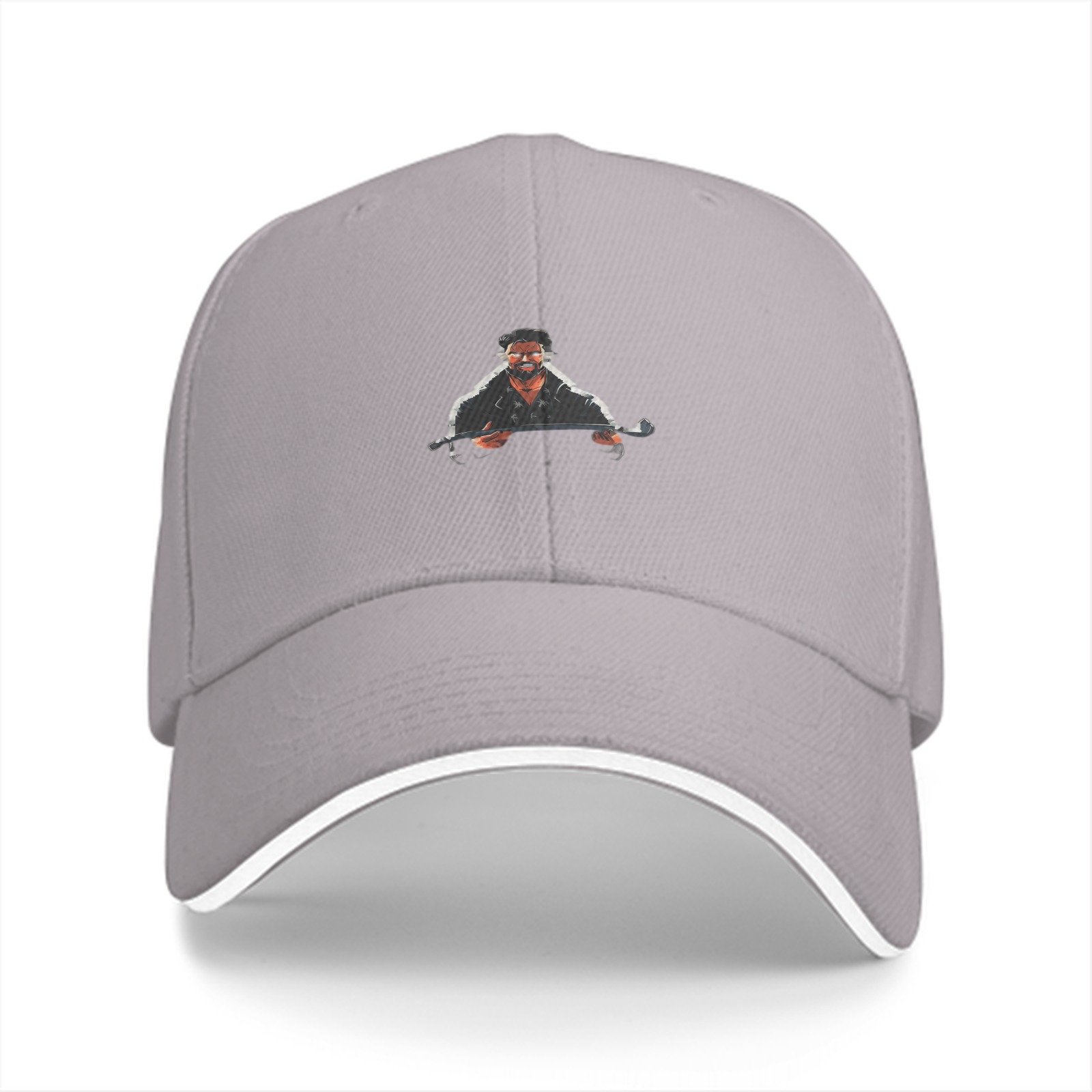 Black Baseball Cap With Smiling Man Holding Microphone Graphic