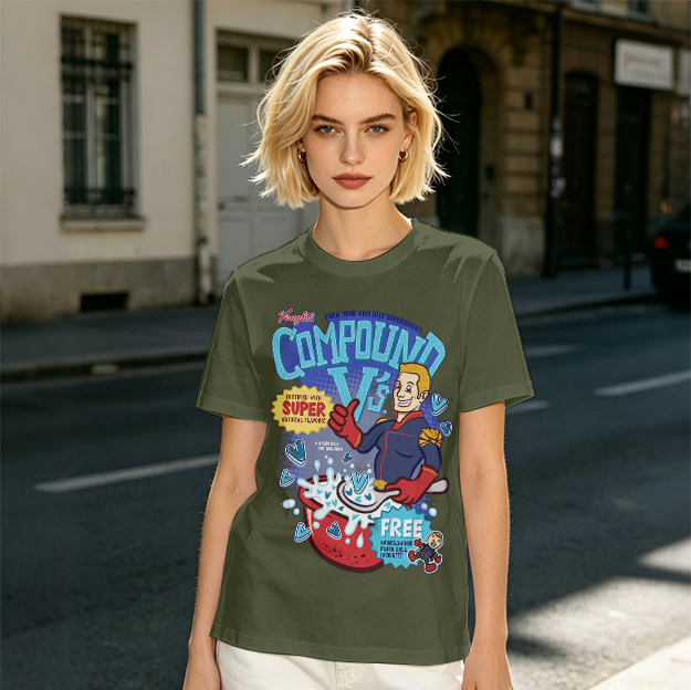 Compound V's Cereal Themed Superhero Graphic T-Shirt