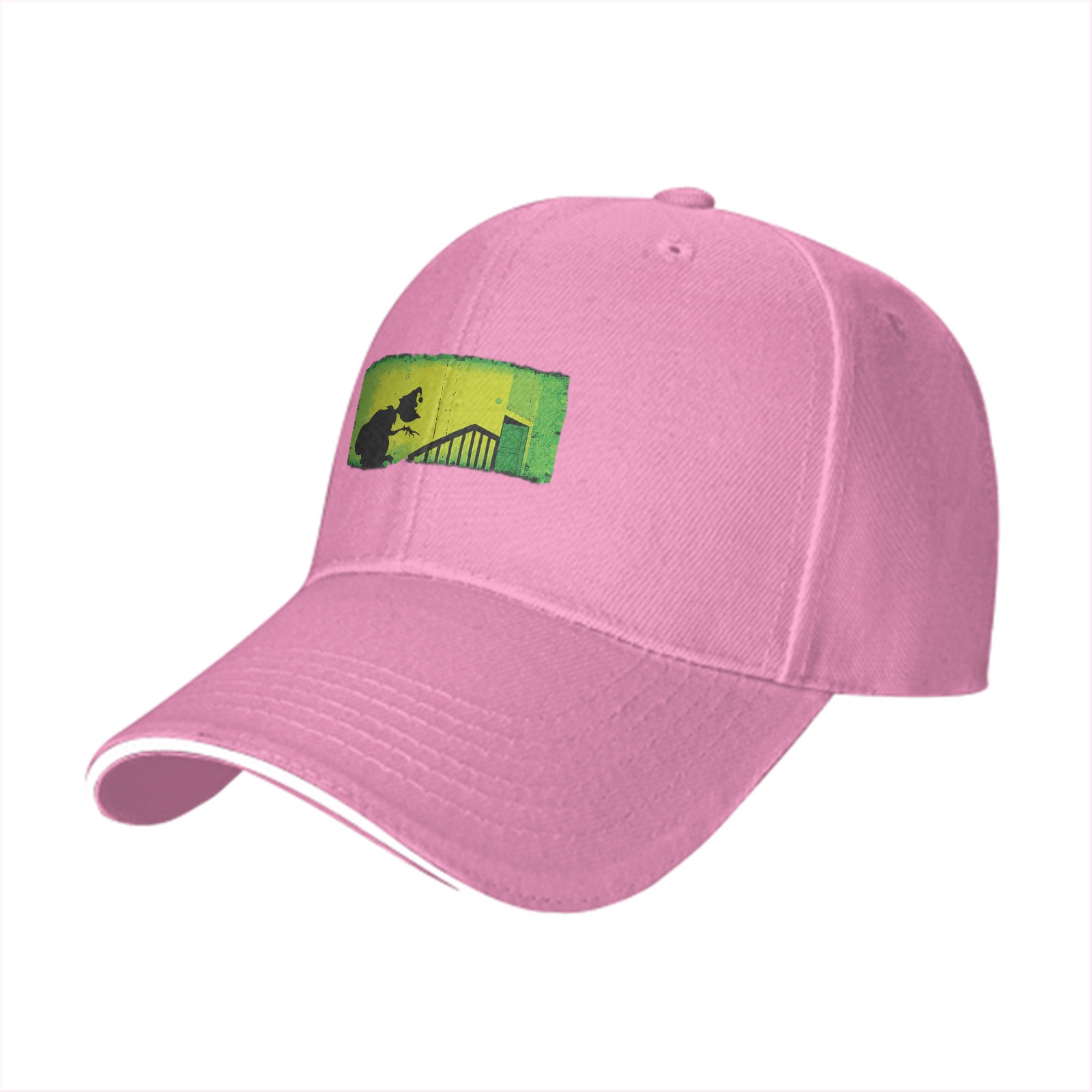 Baseball Cap with Grinch Stealing Christmas Silhouette Art