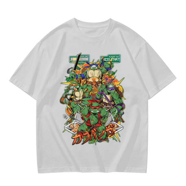 Olive T-Shirt With Teenage Mutant Ninja Turtles Graphic Print