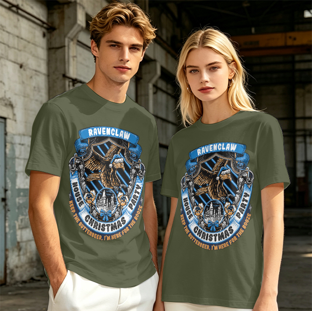 Ravenclaw House Christmas Party T-Shirt with Butterbeer Theme