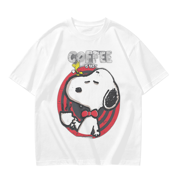 Olive Green Snoopy Coffee Is Best Graphic T-Shirt
