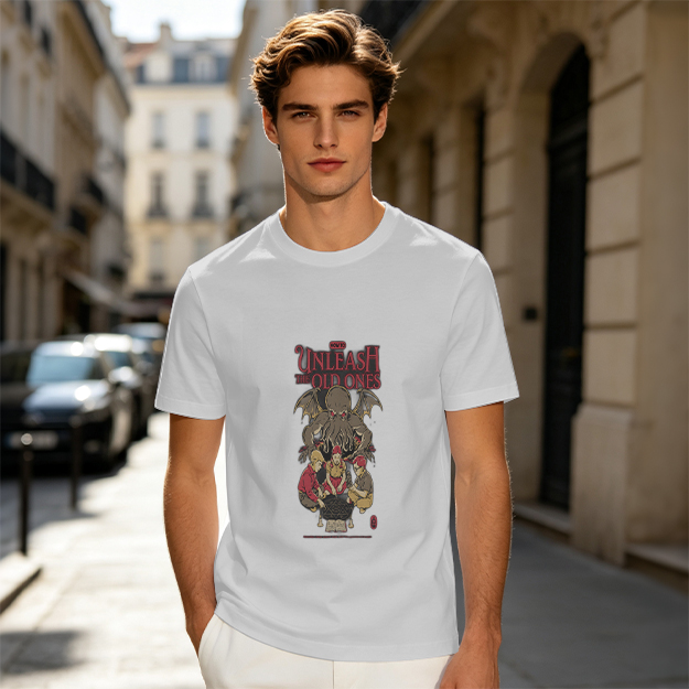 Unleash The Old Ones Cthulhu Graphic Army Green T-Shirt