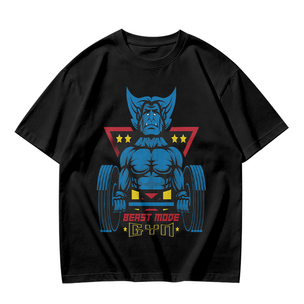 Olive T-Shirt With Beast Mode Gym Lifting Graphic Print