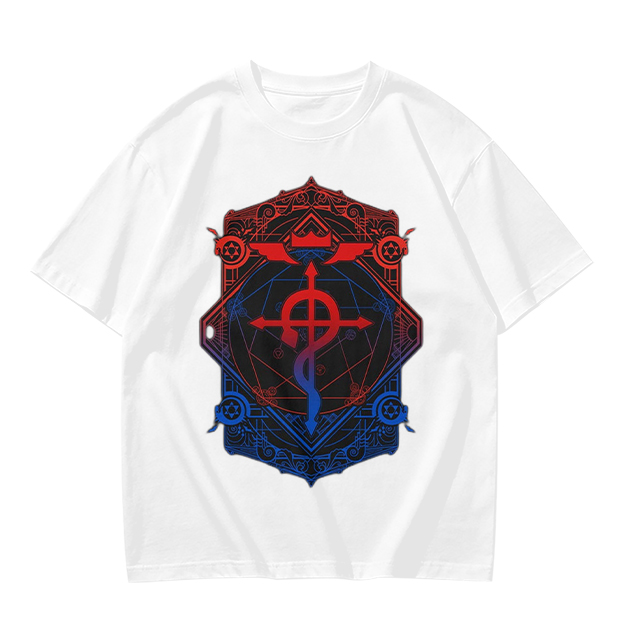 Olive T-Shirt with Fullmetal Alchemist Transmutation Crest Print