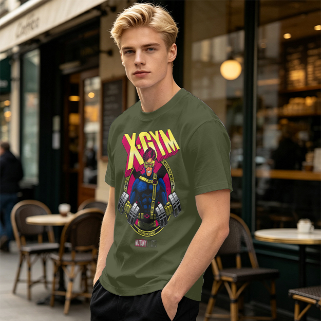 X-GYM Cyclops Superhero Graphic T-Shirt for Fitness Fans