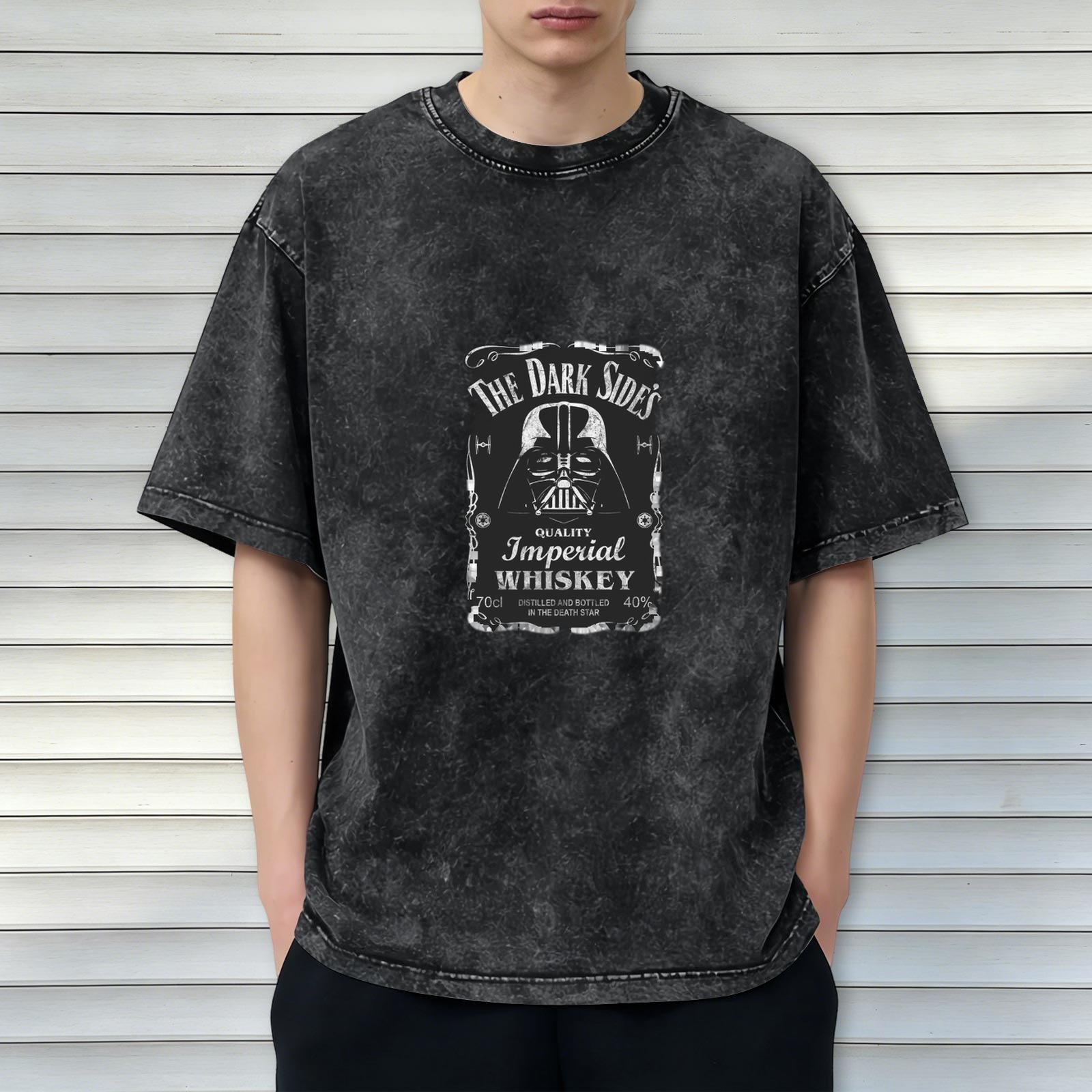 Star Wars The Dark Side's Imperial Whiskey Vintage Acid Wash T-Shirt