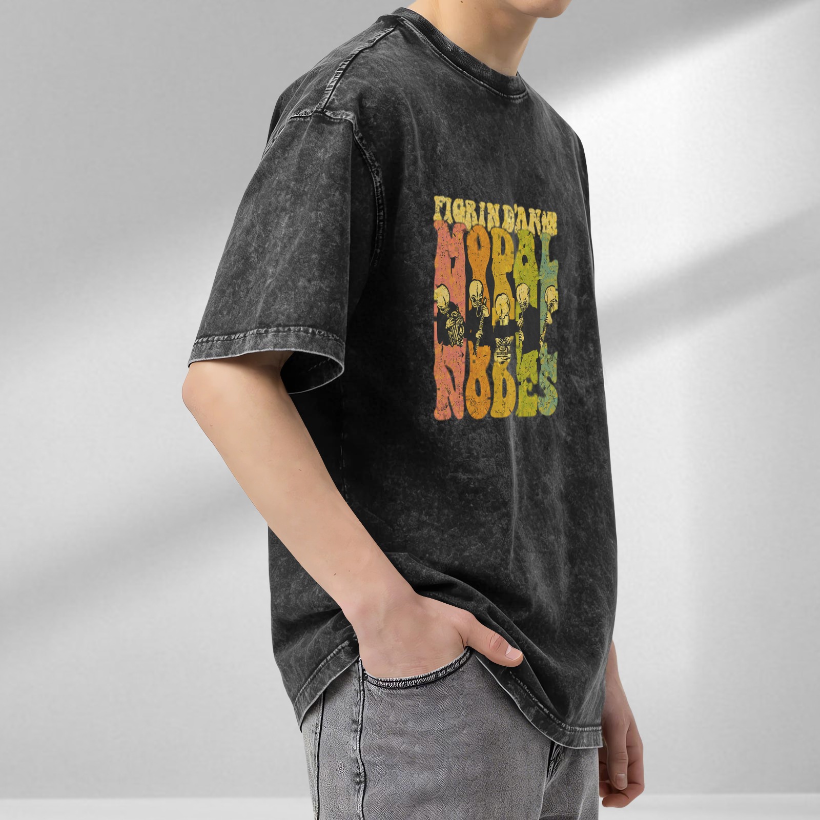 Figrin D'an and the Modal Nodes Acid Wash Graphic T-Shirt