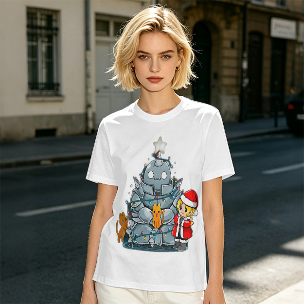 Fullmetal Alchemist Christmas Anime Graphic T-Shirt