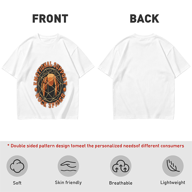Emotional Support Rock Spider Graphic T-Shirt Design