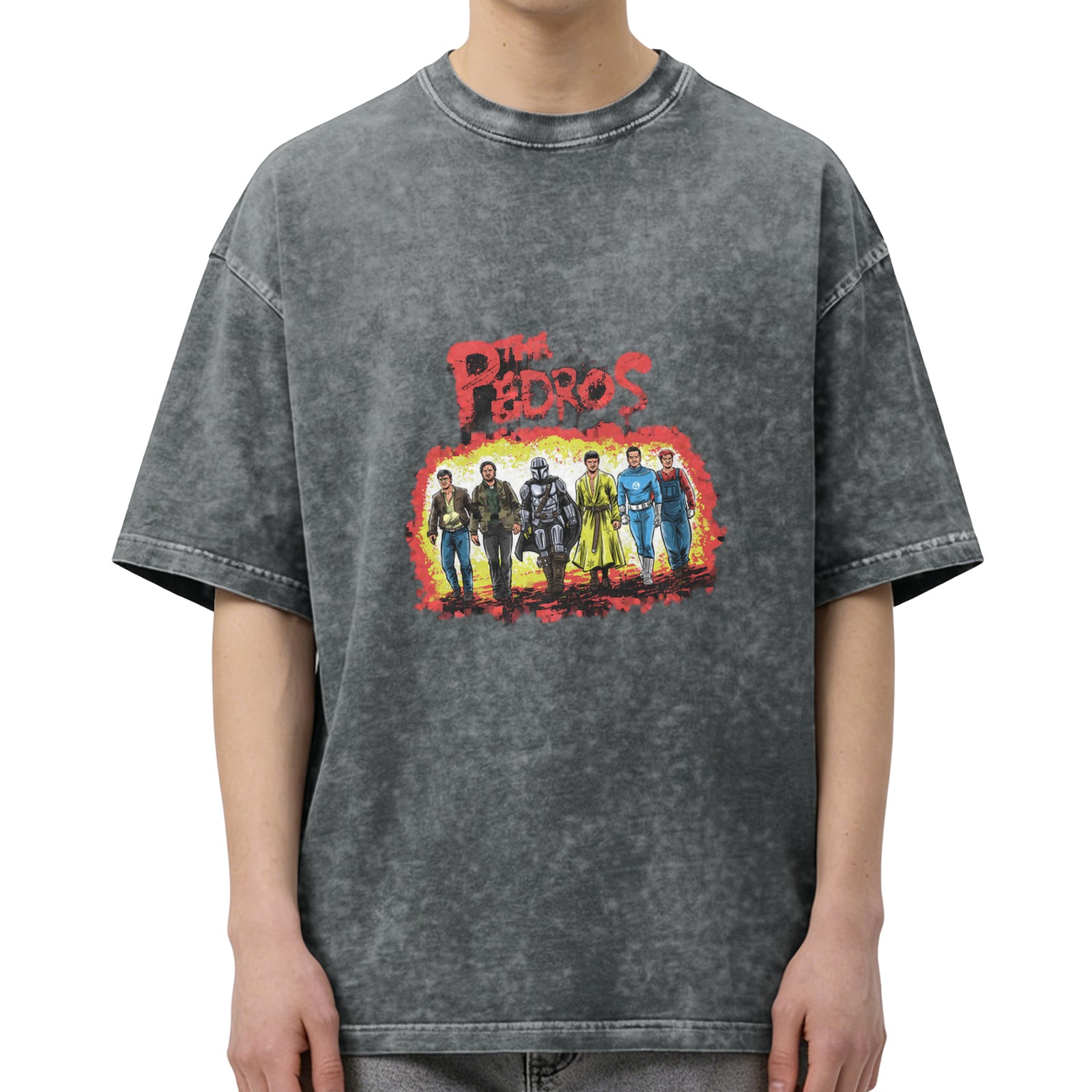 The Pedros Graphic Print Dark Wash T-Shirt