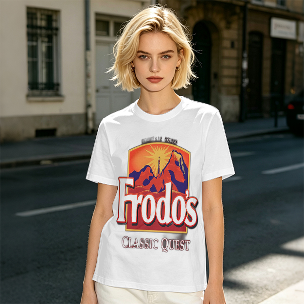 Frodo's Classic Quest Mountain Graphic T-Shirt Print Design