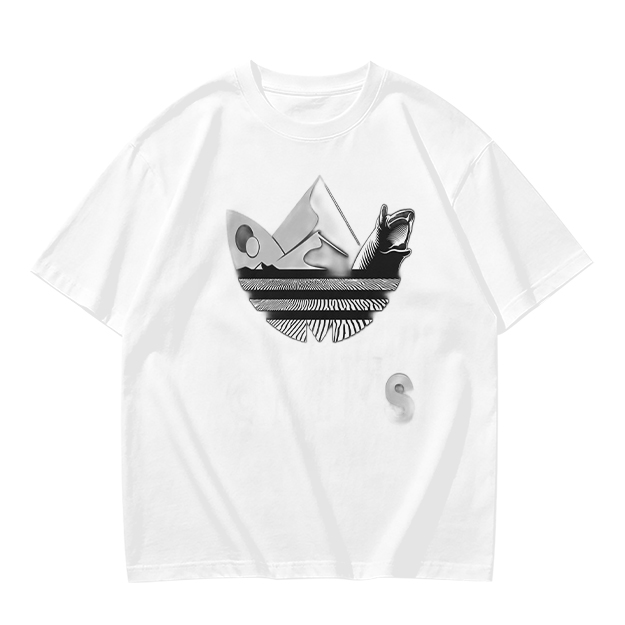 Olive T-Shirt With Abstract Graphic Print Design