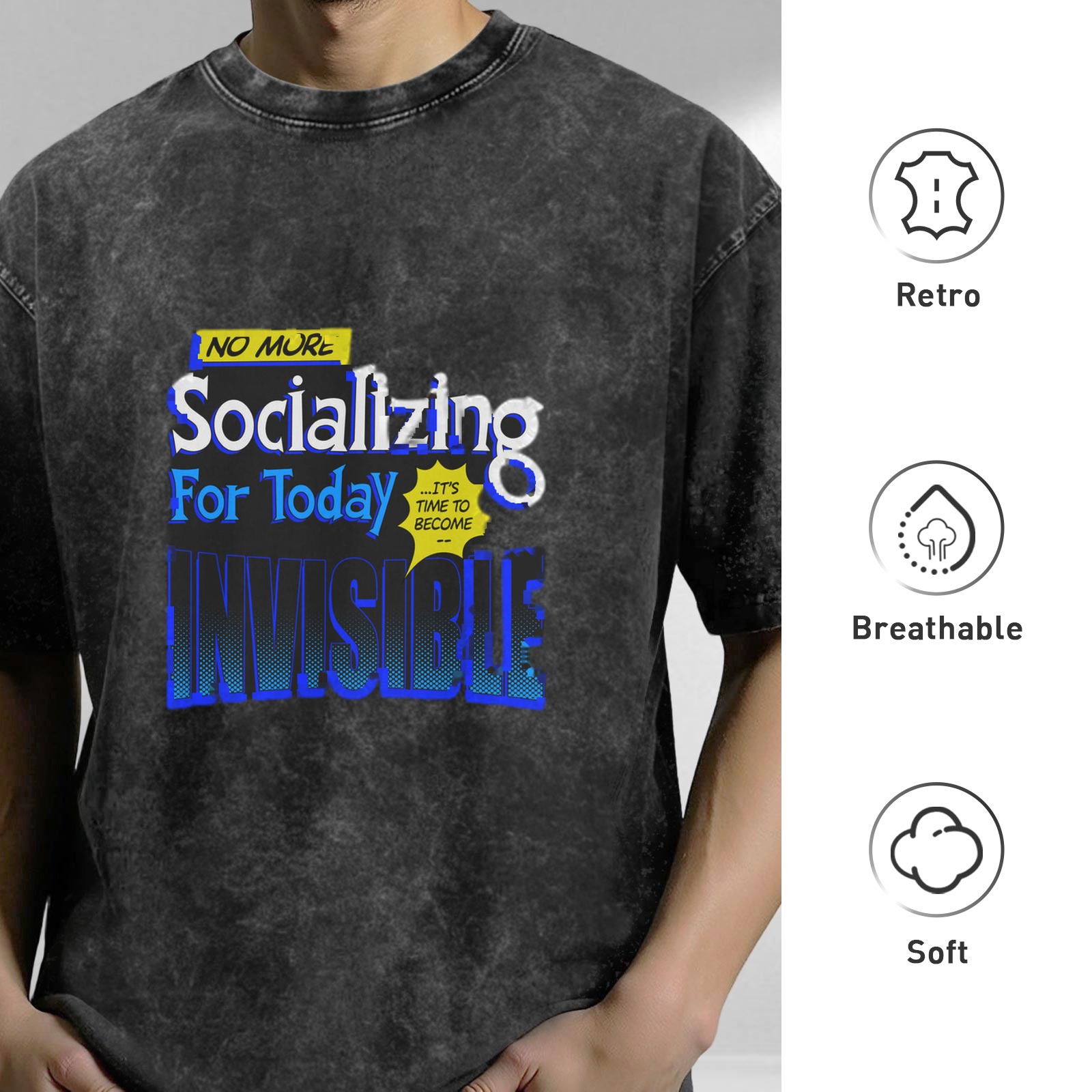 No More Socializing For Today It's Time To Become Invisible T-Shirt