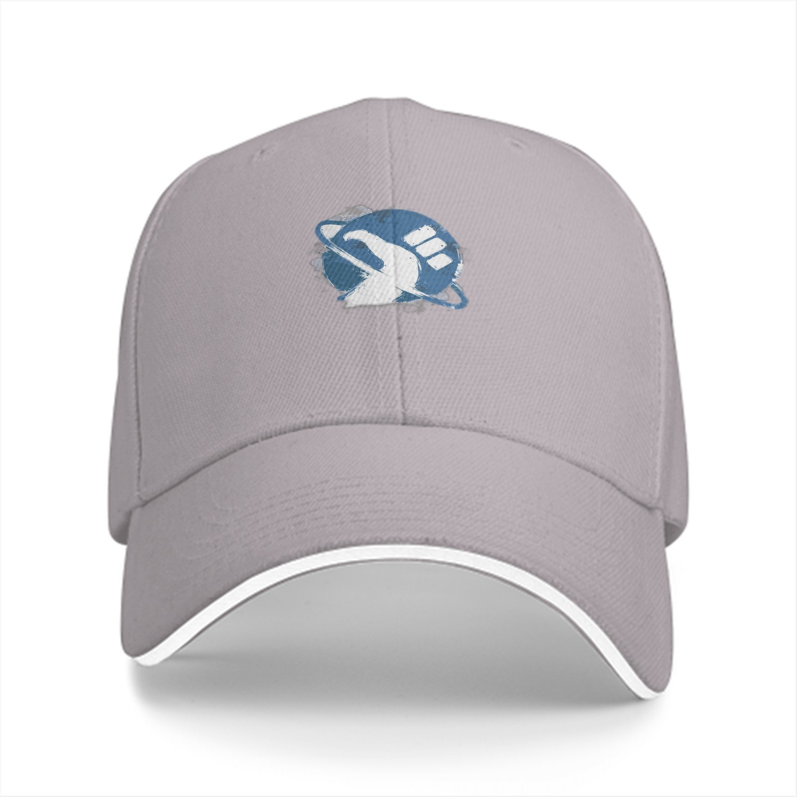 Black Baseball Cap With Blue Fist Planet Graphic Design