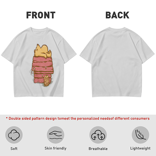 Olive T-Shirt with Bear Napping on Honey Pot Print