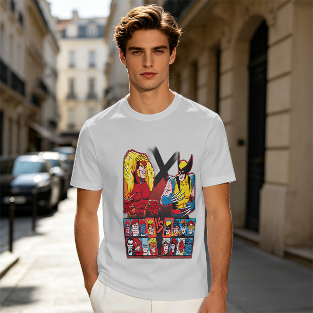 X-Men Wolverine vs Sabretooth Graphic T-Shirt