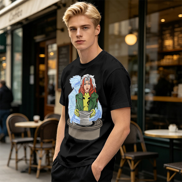 X-Men Rogue and Iceman Pottery Graphic Tee