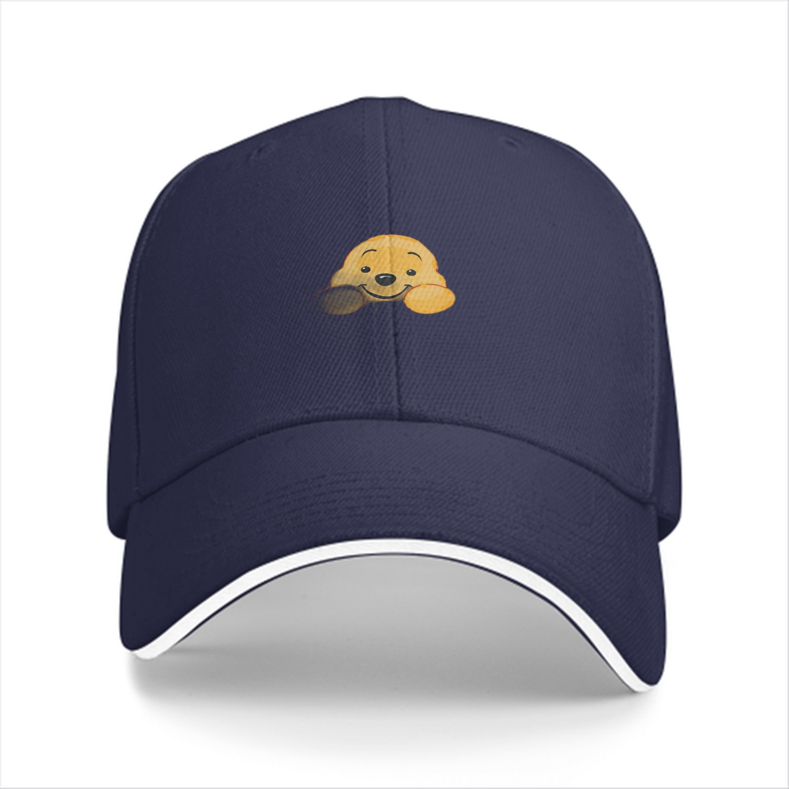 Black baseball cap with cute Winnie the Pooh graphic