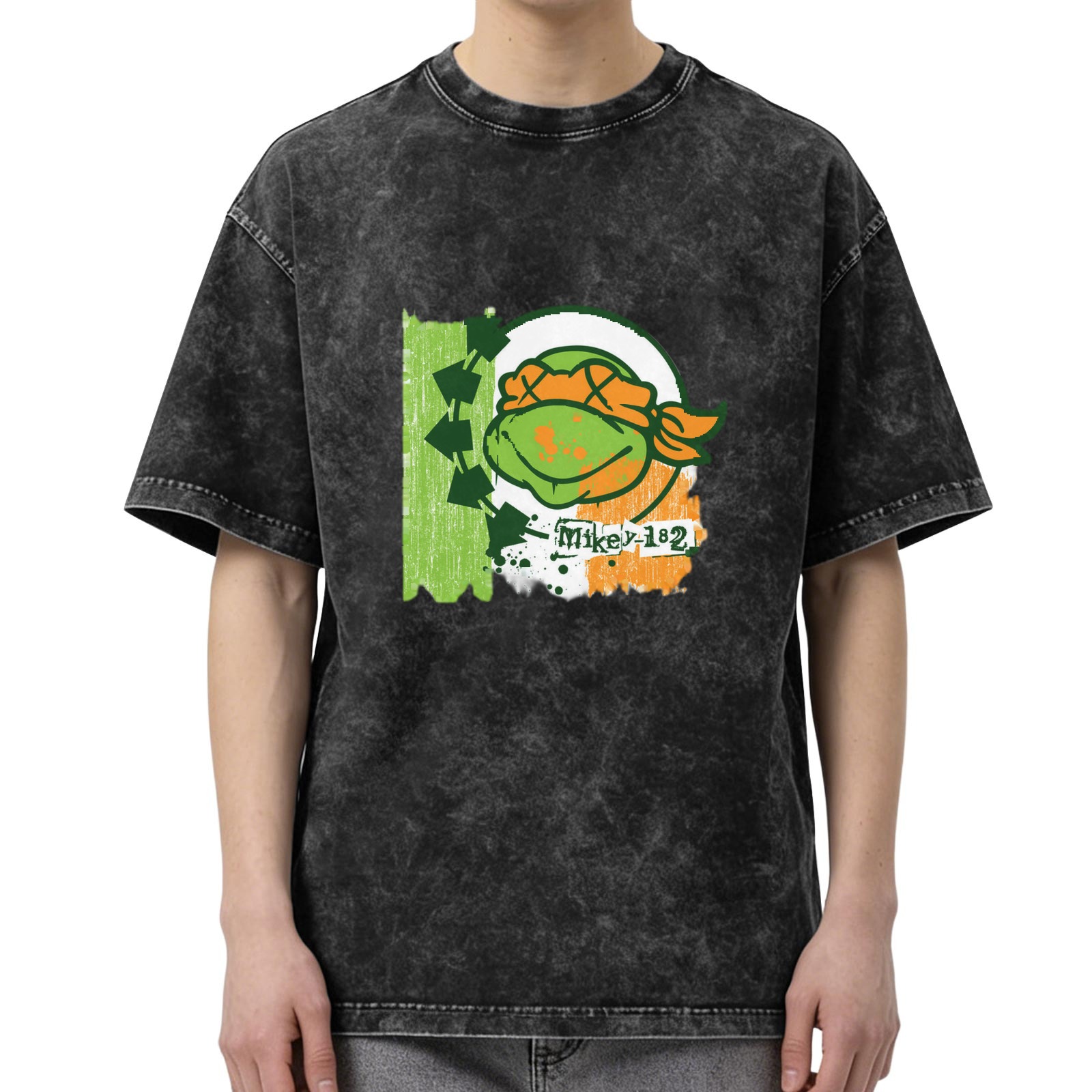 Teenage Mutant Ninja Turtles Mikey Graphic Acid Wash T-Shirt