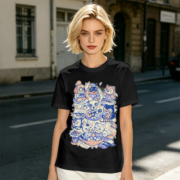 Animal Crossing Character Group Graphic Tee