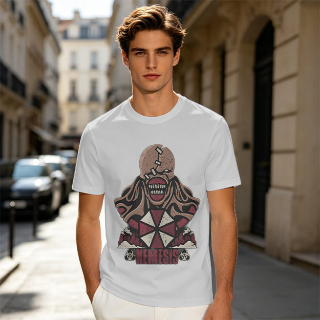 Resident Evil Nemesis Graphic Military Green T-Shirt