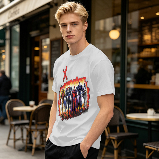 Olive T-Shirt With X-Men Villains Graphic Print