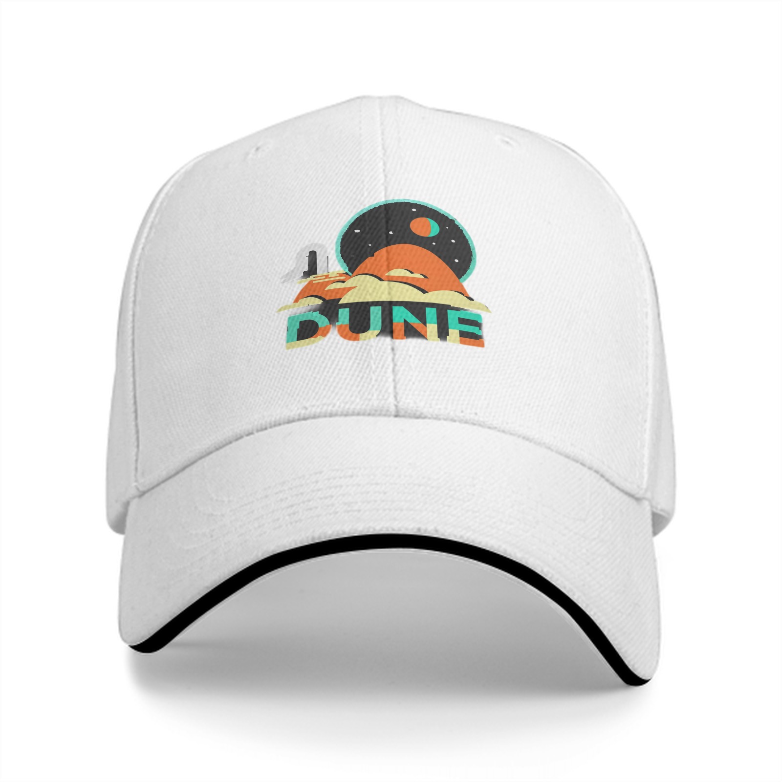 Dune Themed Graphic Black Baseball Cap