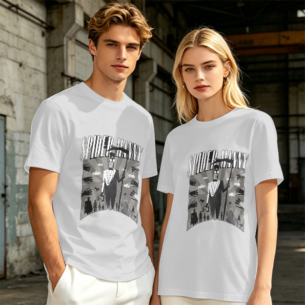 Olive T-Shirt Featuring Spider Manny Graphic Print