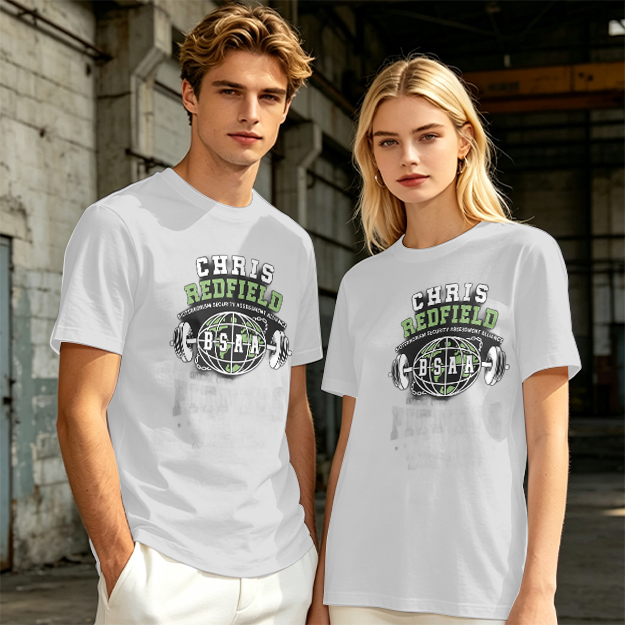 Chris Redfield BSAA Globe Barbell Graphic T-Shirt