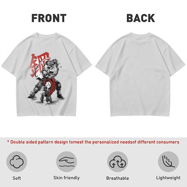 Olive T-shirt with Fullmetal Alchemist Character Art Print