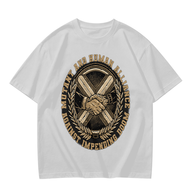 Mutant and Human Alliance Against Impending Doom Graphic T-Shirt