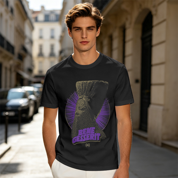 Olive Graphic T-Shirt With Bene Gesserit Witch Artwork