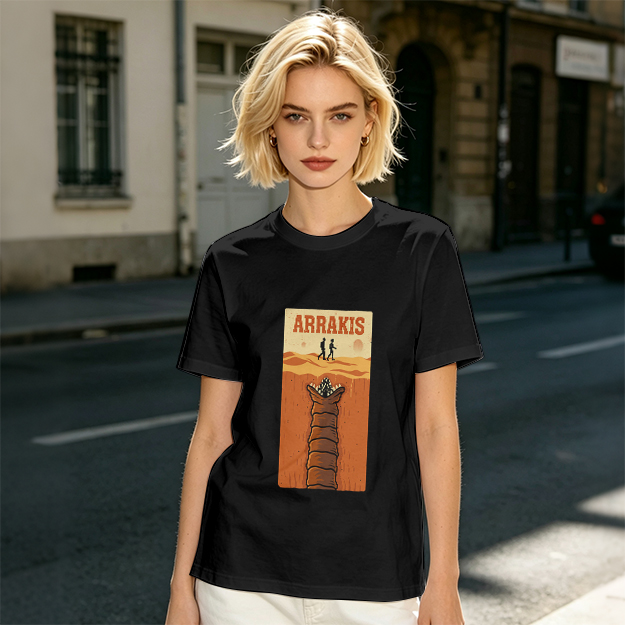 Arrakis Sandworm Desert Scene Graphic T-Shirt
