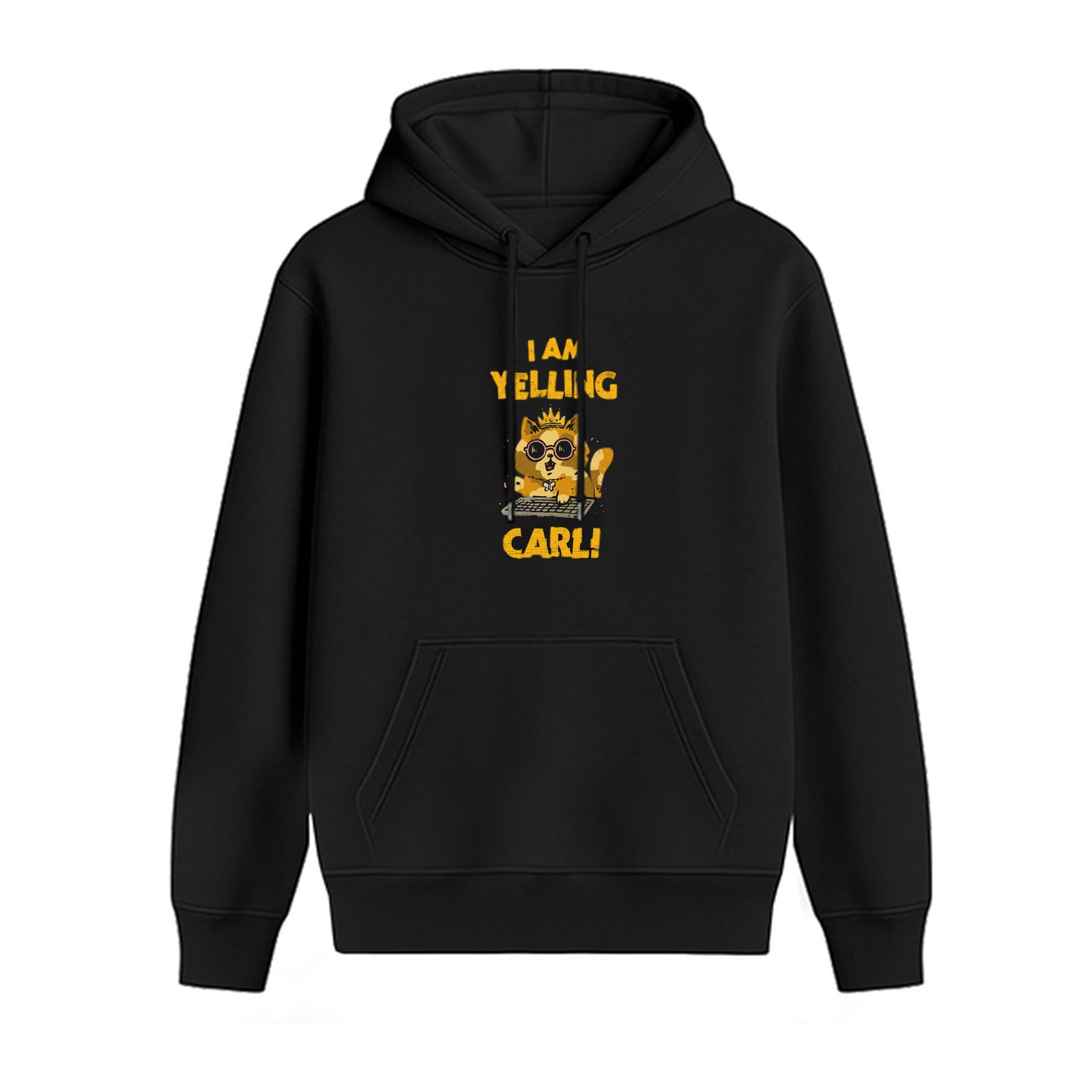 I Am Yelling Carl Hoodie With Raccoon Graphic