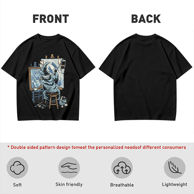 Olive T-Shirt Featuring Wizard Painting Superhero Artwork