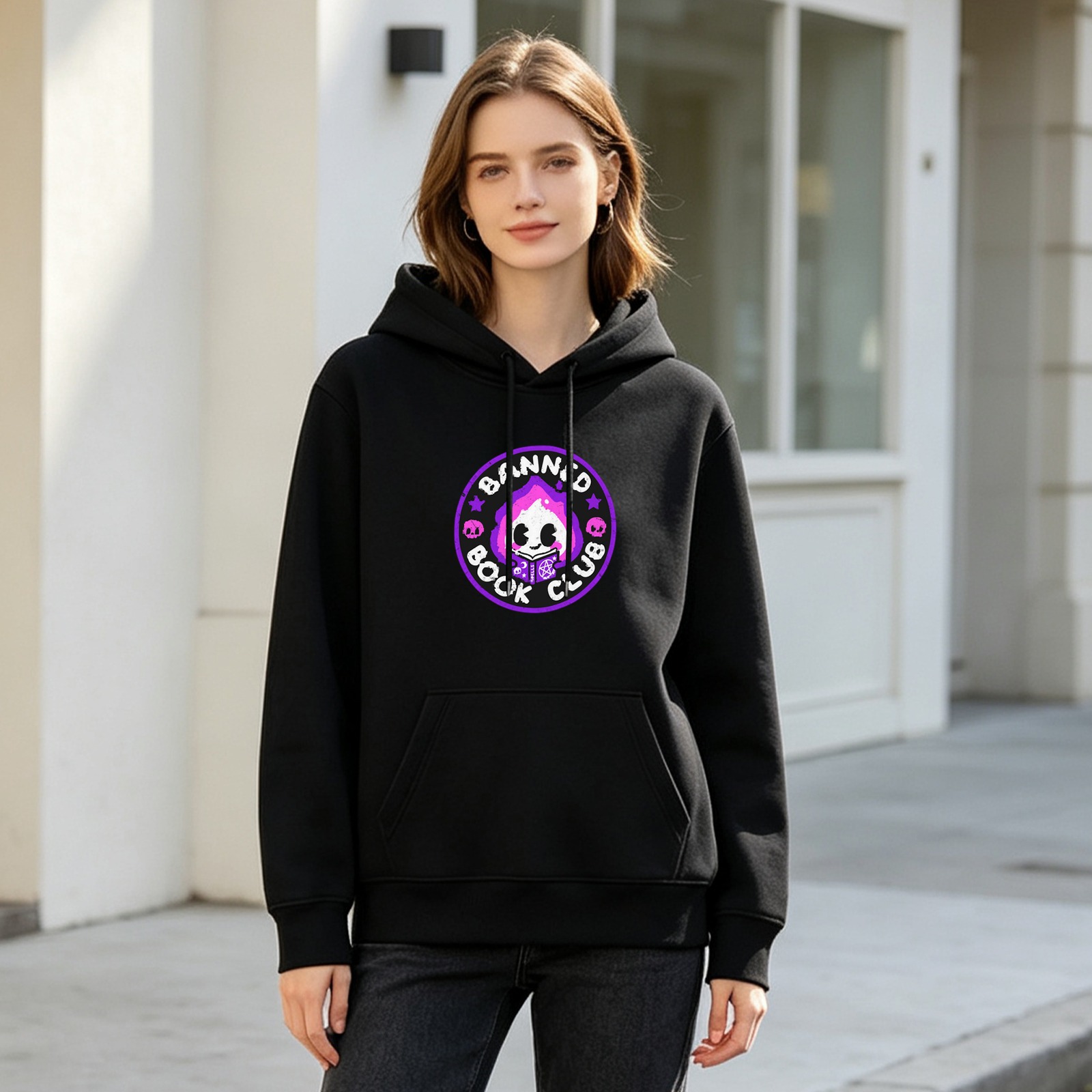 Banned Book Club Graphic Black Hoodie