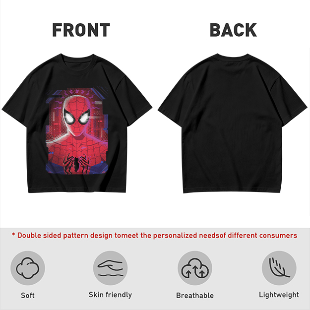 Olive Green Spider-Man Graphic Short Sleeve T-Shirt