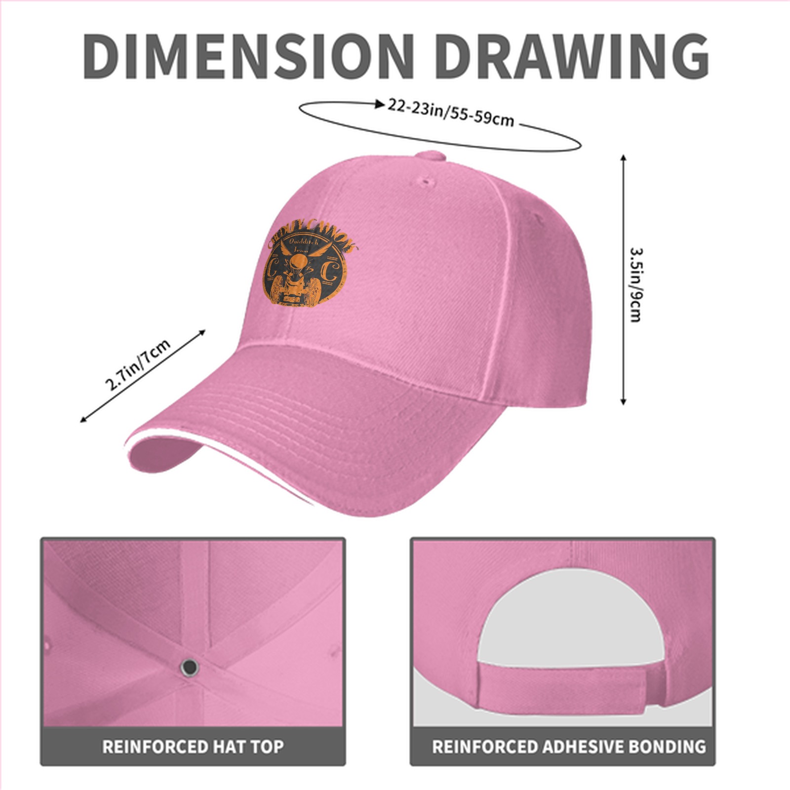 Chudley Cannons Quidditch Team Logo Black Baseball Cap