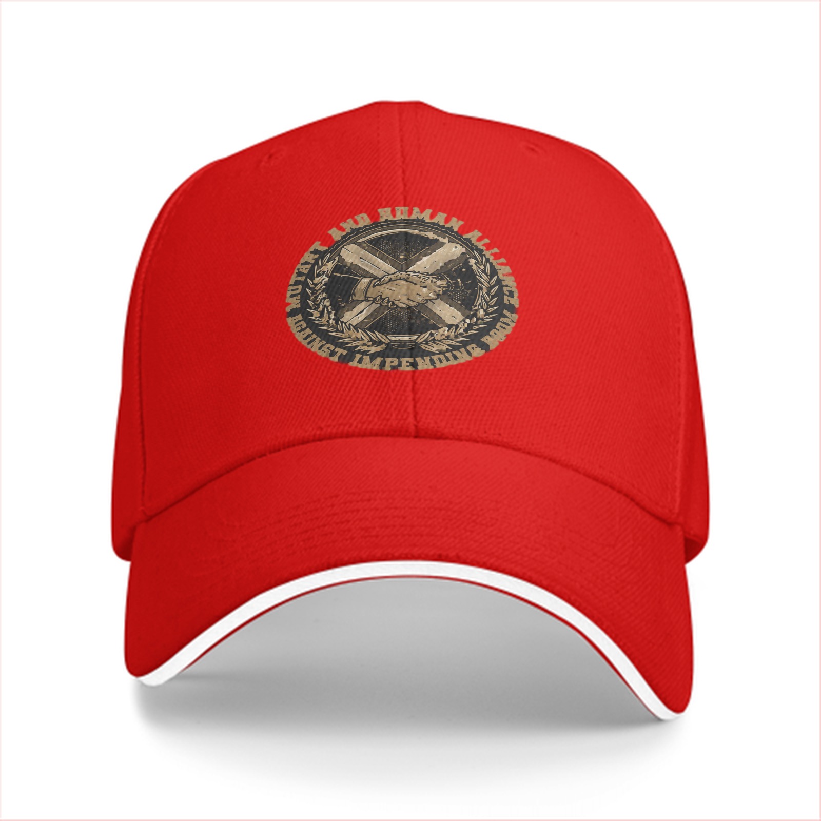 Black baseball cap with Mutant and Human Alliance print