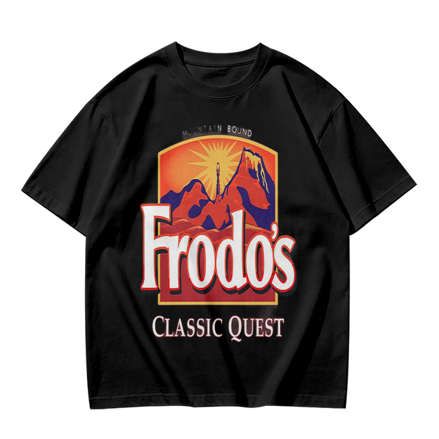 Frodo's Classic Quest Mountain Graphic T-Shirt Print Design