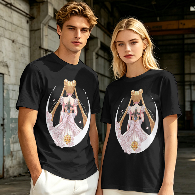 Olive T-shirt with Princess Serenity Back Print