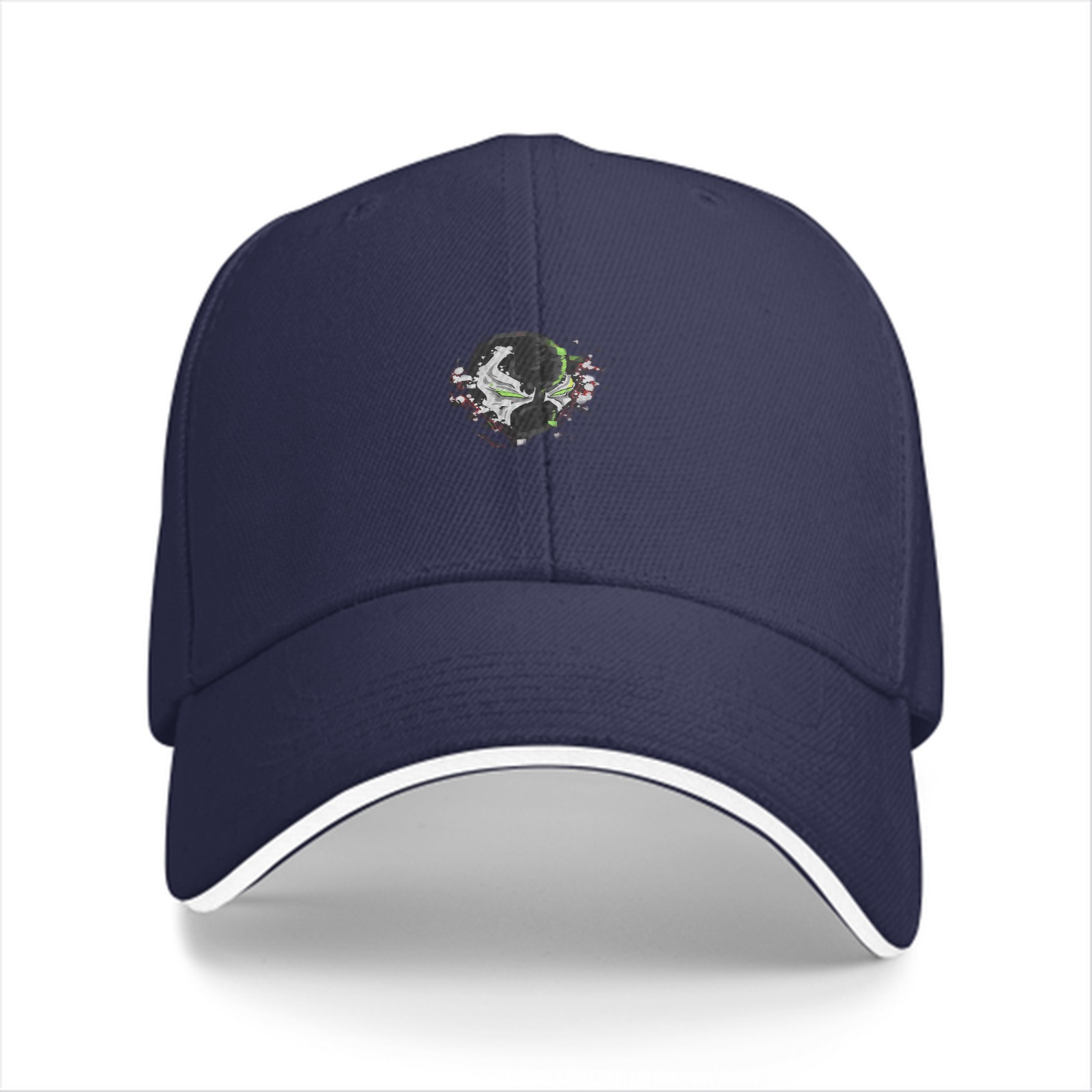 Black Baseball Cap With Abstract Splatter Art Graphic