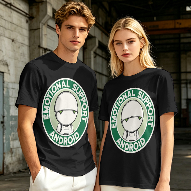 Emotional Support Android Graphic T-Shirt